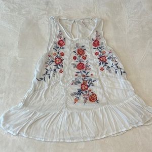 Embroidered tank top